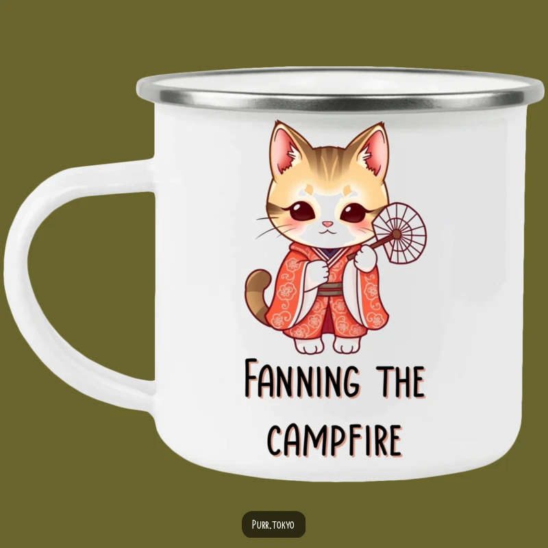 Funny Cat Kimono Camping Mug - Durable Feline Fan Mug, Great Funny Gift